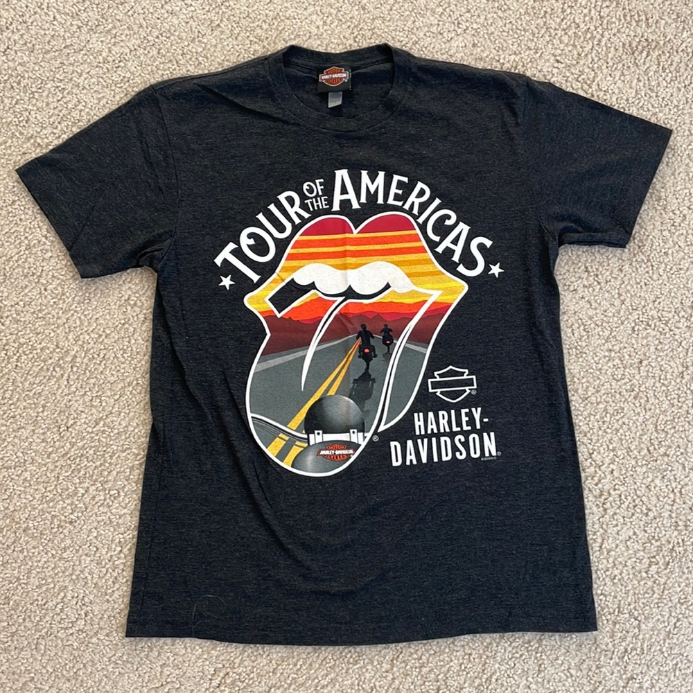 Limited Edition The Rolling Stones Harley-Davidson Tour shirt